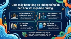 Giúp máy bơm tăng áp không tiếng ồn bền hơn với mẹo bảo dưỡng.