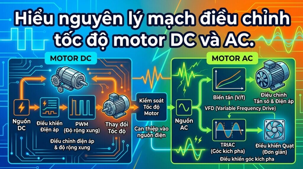 Hiểu nguyên lý mạch điều chỉnh tốc độ motor DC và AC.