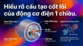 Hiểu rõ cấu tạo cốt lõi của động cơ điện 1 chiều.