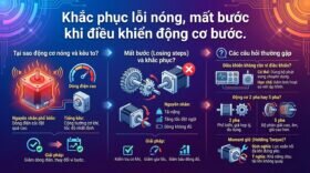 Khắc phục lỗi nóng, mất bước khi điều khiển động cơ bước.