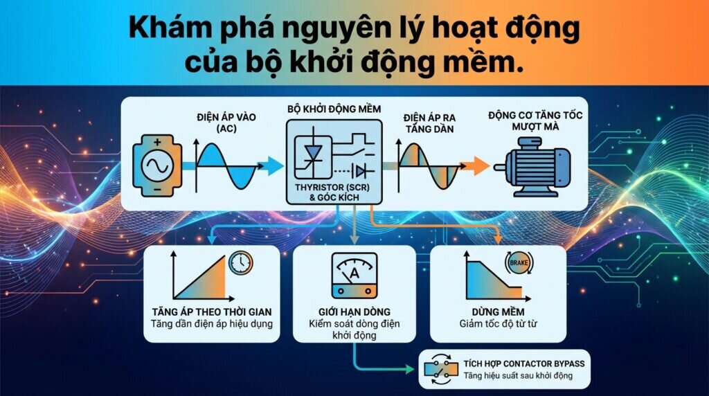 Khám phá nguyên lý hoạt động của bộ khởi động mềm.