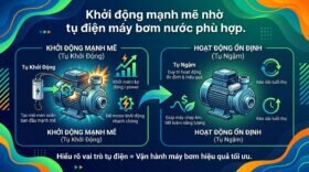 Khởi động mạnh mẽ nhờ tụ điện máy bơm nước phù hợp.