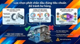 Lựa chọn phớt chắn dầu đúng tiêu chuẩn để tránh hư hỏng.