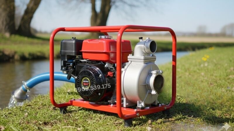 Máy bơm nước chạy xăng là dòng máy hoạt động độc lập không cần điện, phù hợp tưới tiêu, cứu hộ và khu vực xa nguồn điện.