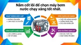 Nắm cốt lõi để chọn máy bơm nước chạy xăng tốt nhất.