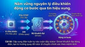 Nắm vững nguyên lý điều khiển động cơ bước qua tín hiệu xung.