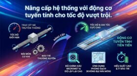 Nâng cấp hệ thống với động cơ tuyến tính cho tốc độ vượt trội.