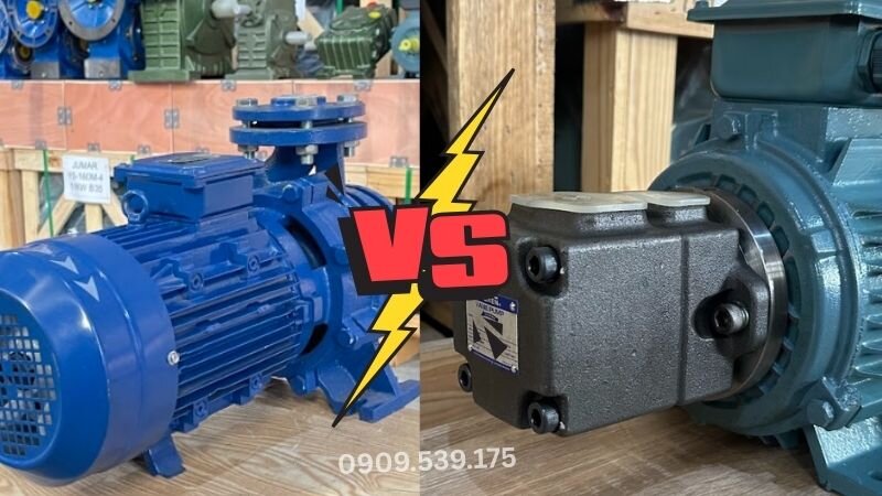 So sánh bơm ly tâm và bơm piston.