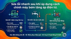 Sửa lỗi nhanh sau khi áp dụng cách chỉnh máy bơm tăng áp điện tử.