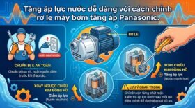 Tăng áp lực nước dễ dàng với cách chỉnh rơ le máy bơm tăng áp Panasonic.