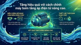 Tăng hiệu quả với cách chỉnh máy bơm tăng áp điện tử nâng cao.