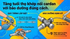 Tăng tuổi thọ khớp nối cardan với bảo dưỡng đúng cách.