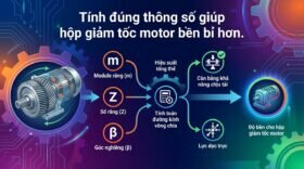Tính đúng thông số giúp hộp giảm tốc motor bền bỉ hơn.