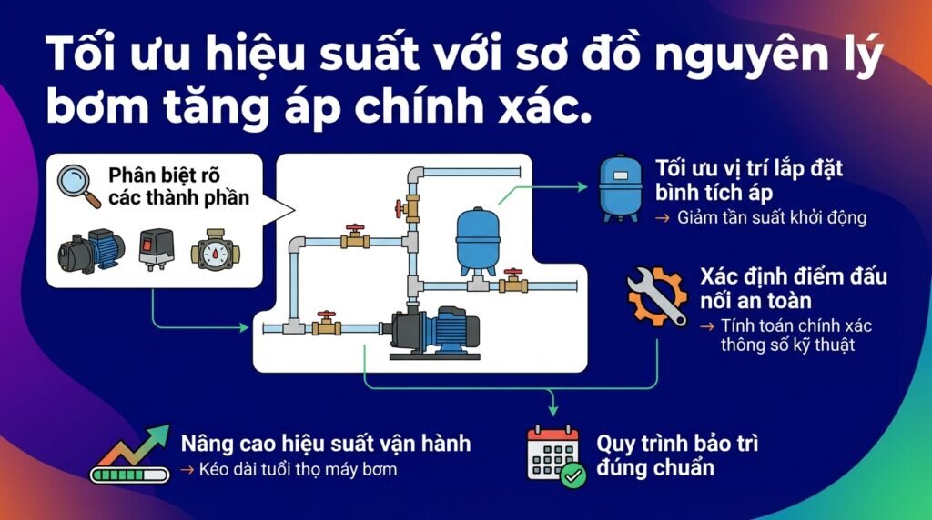 Tối ưu hiệu suất với sơ đồ nguyên lý bơm tăng áp chính xác.