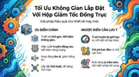 Tối ưu không gian lắp đặt với hộp giảm tốc đồng trục.