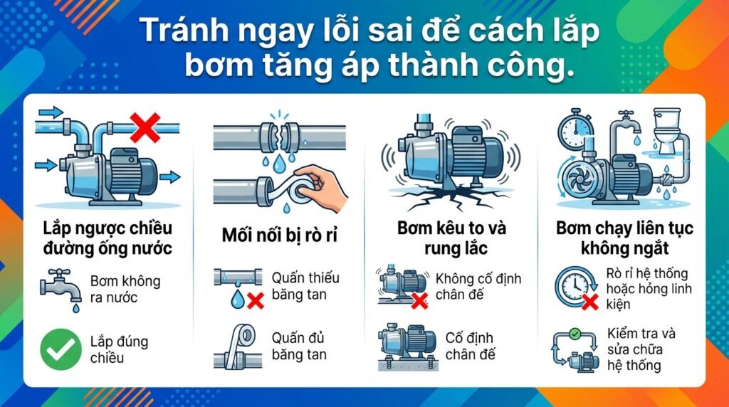 Tránh ngay lỗi sai để cách lắp bơm tăng áp thành công.