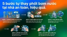 5 bước tự thay phốt bơm nước tại nhà an toàn, hiệu quả.