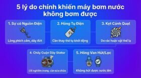 5 lý do chính khiến máy bơm nước không bơm được.