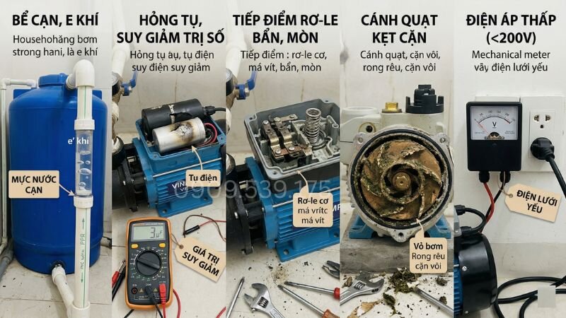 Nguyên nhân máy bơm tăng áp yếu thường gặp nhất hiện nay