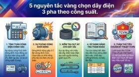 5 nguyên tắc vàng chọn dây điện 3 pha theo công suất.