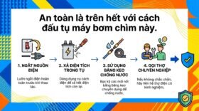 An toàn là trên hết với cách đấu tụ máy bơm chìm này.