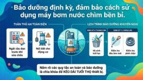 Bảo dưỡng định kỳ, đảm bảo cách sử dụng máy bơm nước chìm bền bỉ.