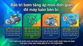 Bảo trì bơm tăng áp mini đơn giản để máy luôn bền bỉ.