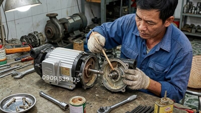 Bảo trì định kỳ giúp máy bơm nước 2 đầu hoạt động ổn định để tối ưu hiệu suất.