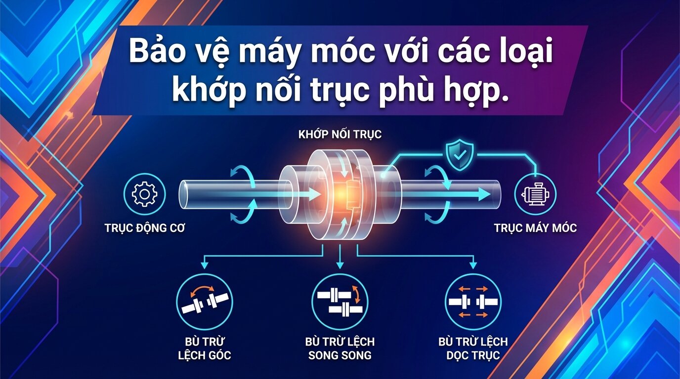 Bảo vệ máy móc với các loại khớp nối trục phù hợp.