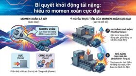 Bí quyết khởi động tải nặng: hiểu rõ momen xoắn cực đại.