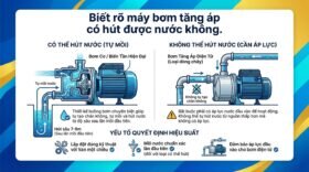 Biết rõ máy bơm tăng áp có hút được nước không.