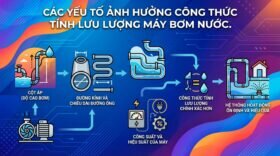 Các yếu tố ảnh hưởng công thức tính lưu lượng máy bơm nước.