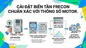 Cài đặt biến tần Frecon chuẩn xác với thông số motor.