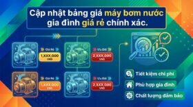 Cập nhật bảng giá máy bơm nước gia đình giá rẻ chính xác.