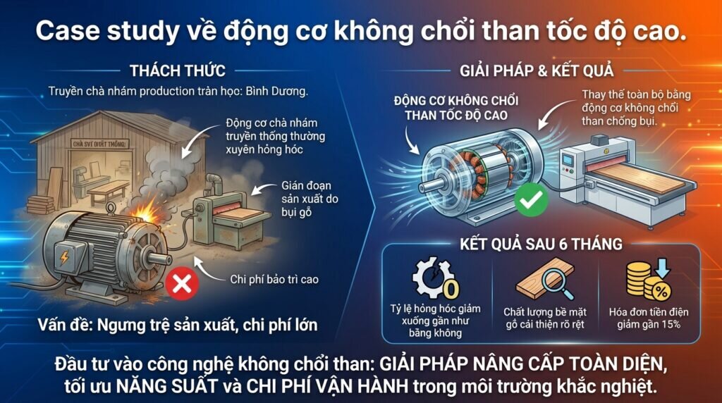 Case study về động cơ không chổi than tốc độ cao.