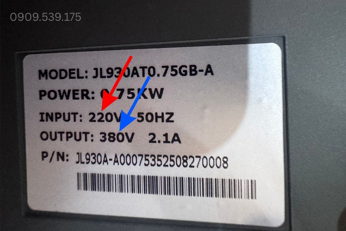 Chọn biến tần 1 pha 220V cho motor 3 pha công suất nhỏ