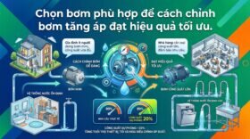 Chọn bơm phù hợp để cách chỉnh bơm tăng áp đạt hiệu quả tối ưu.