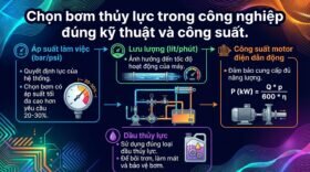 Chọn bơm thủy lực trong công nghiệp đúng kỹ thuật và công suất.