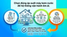 Chọn đúng áp suất máy bơm nước để hệ thống vận hành êm ái.