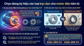 Chọn đúng ký hiệu các loại bạc đạn cho motor điện bền bỉ.