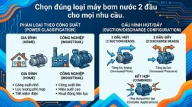 Chọn đúng loại máy bơm nước 2 đầu cho mọi nhu cầu.