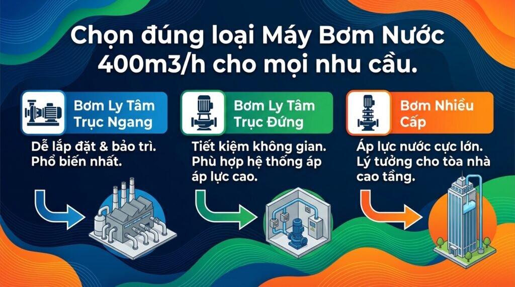 Chọn đúng loại Máy Bơm Nước 400m3/h cho mọi nhu cầu.