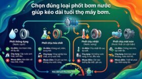 Chọn đúng loại phốt bơm nước giúp kéo dài tuổi thọ máy bơm.