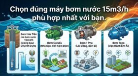 Chọn đúng máy bơm nước 15m3/h phù hợp nhất với bạn.
