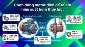 Chọn đúng motor điện để tối ưu hiệu suất bơm thủy lực.