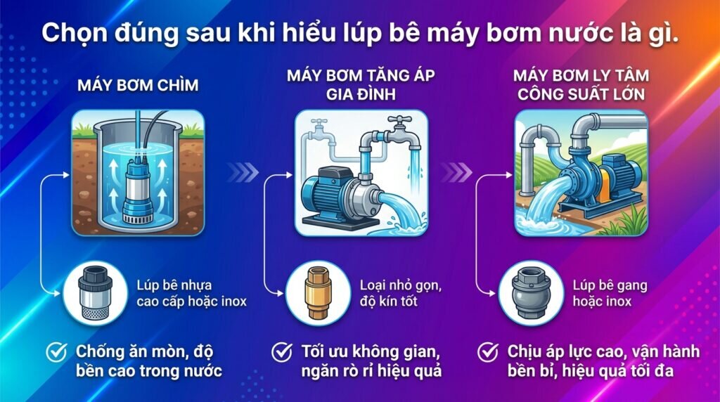 Chọn đúng sau khi hiểu lúp bê máy bơm nước là gì.