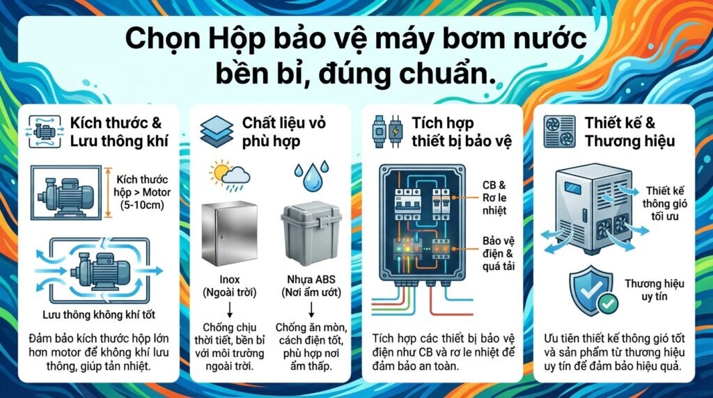 Chọn Hộp bảo vệ máy bơm nước bền bỉ, đúng chuẩn.