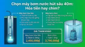 Chọn máy bơm nước hút sâu 40m: Hỏa tiễn hay chìm?