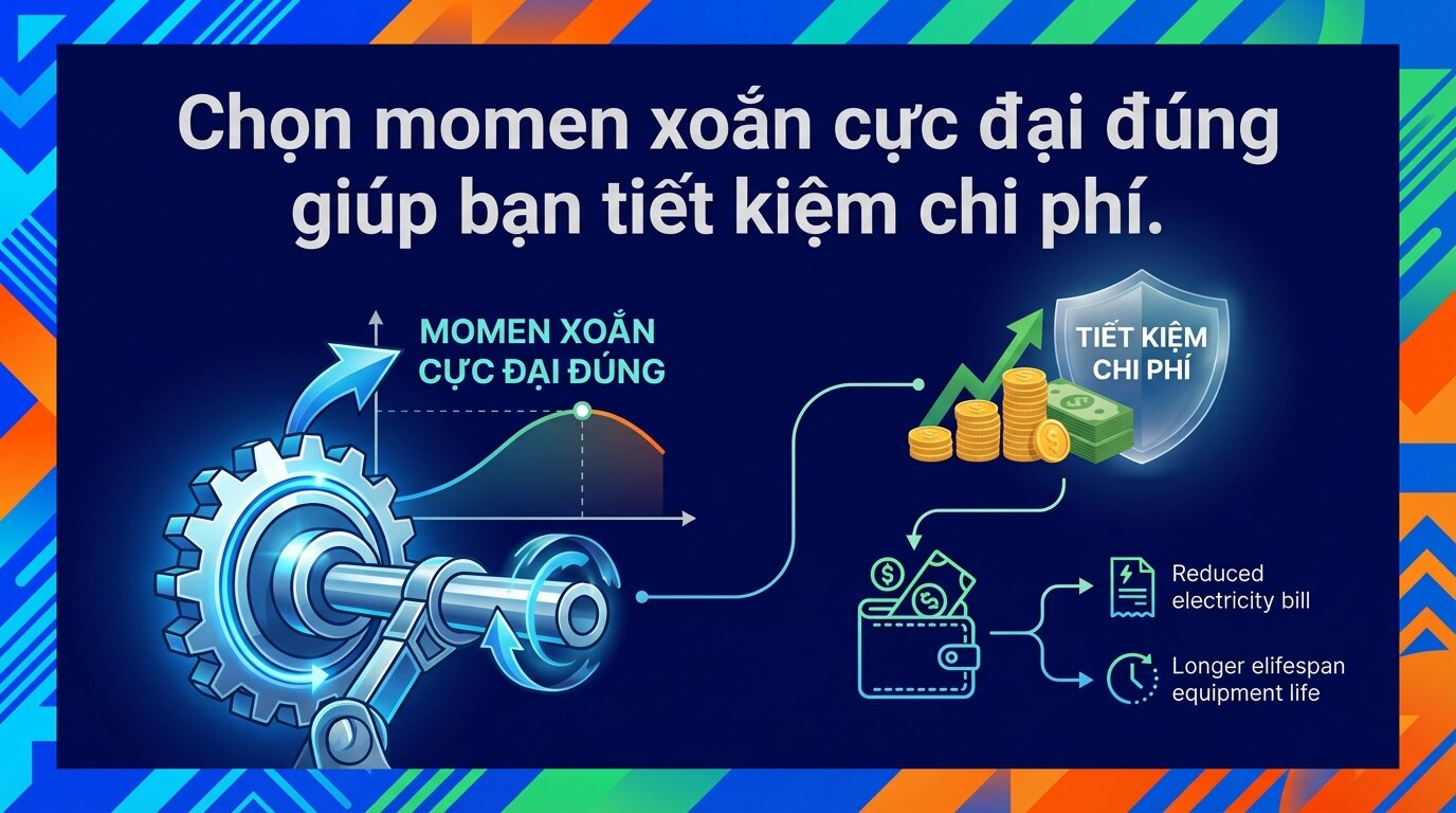 Chọn momen xoắn cực đại đúng giúp bạn tiết kiệm chi phí.