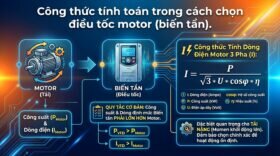 Công thức tính toán trong cách chọn điều tốc motor (biến tần).